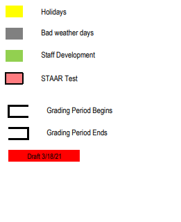 District School Academic Calendar Legend for Axtell/bruceville-eddy Learning Ce