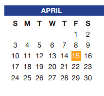 District School Academic Calendar for North Crowley High School for April 2022