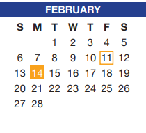 District School Academic Calendar for Sue Crouch Intermediate School for February 2022