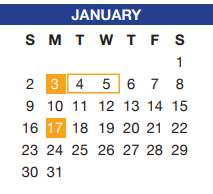 District School Academic Calendar for Jackie Carden Elementary for January 2022