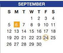 District School Academic Calendar for Crowley High School for September 2021