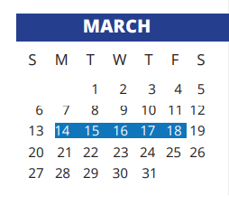 District School Academic Calendar for Goodson Middle School for March 2022