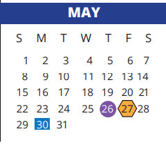 District School Academic Calendar for Cypress Ridge High School for May 2022