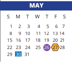 District School Academic Calendar for Sampson Elementary for May 2022