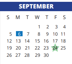 District School Academic Calendar for Yeager Elementary School for September 2021