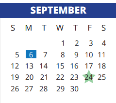 District School Academic Calendar for Sampson Elementary for September 2021
