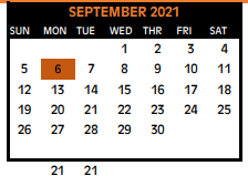 District School Academic Calendar for Dekalb Elementary School for September 2021