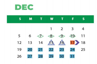 District School Academic Calendar for Desoto East Junior High for December 2021