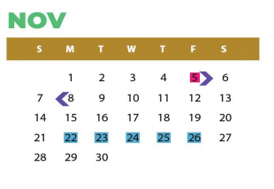 District School Academic Calendar for Curtistene S Mccowan Middle for November 2021