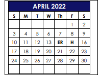 District School Academic Calendar for Golden Rule Elementary for April 2022