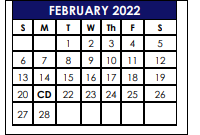 District School Academic Calendar for Layne El for February 2022