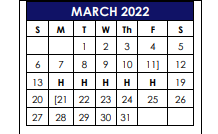 District School Academic Calendar for Grayson Co J J A E P for March 2022