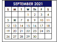 District School Academic Calendar for Lamar El for September 2021