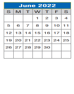 District School Academic Calendar for Mcmath Middle for June 2022