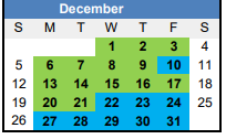 District School Academic Calendar for Willard Elementary School for December 2021