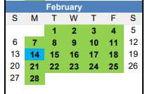 District School Academic Calendar for Jefferson Elementary School for February 2022