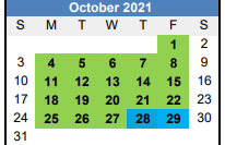 District School Academic Calendar for Wallace Elementary School for October 2021