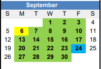 District School Academic Calendar for Downtown School for September 2021
