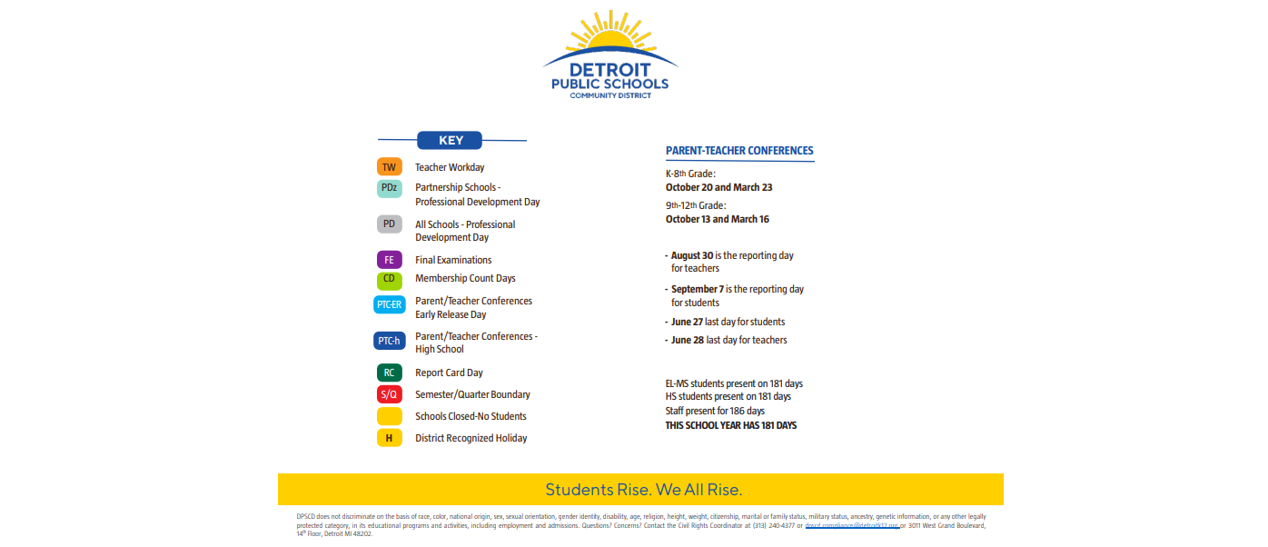 District School Academic Calendar Key for Howe Elementary School