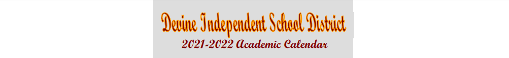 District School Academic Calendar for Devine Intermediate School