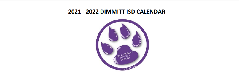 District School Academic Calendar for Dimmitt High School