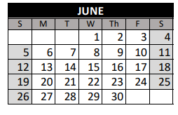 District School Academic Calendar for American Academy At Castle Pines Charter for June 2022