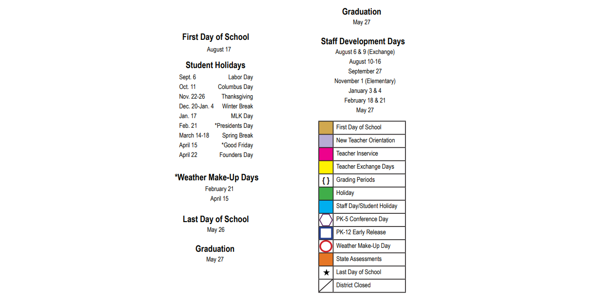 District School Academic Calendar Key for Dripping Springs Middle