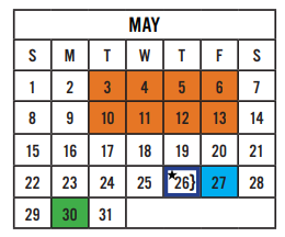 District School Academic Calendar for Dripping Springs Middle for May 2022