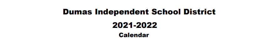 District School Academic Calendar for Sunset El