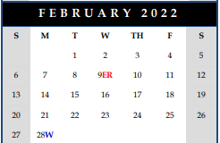 District School Academic Calendar for Rogers-herr Middle for February 2022