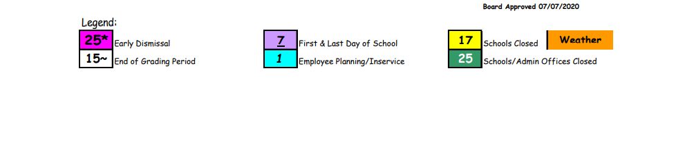 District School Academic Calendar Key for Hospital And Homebound