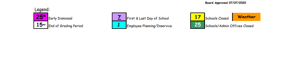 District School Academic Calendar Key for Gateway Community Services