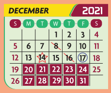 District School Academic Calendar for Dena Kelso Graves Elementary for December 2021