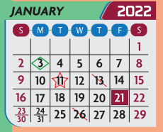 District School Academic Calendar for Henry B Gonzalez Elementary for January 2022