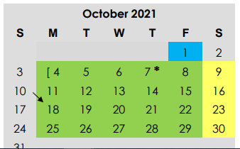 District School Academic Calendar for Gulf Coast High School for October 2021