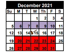 District School Academic Calendar for Kennedy El for December 2021