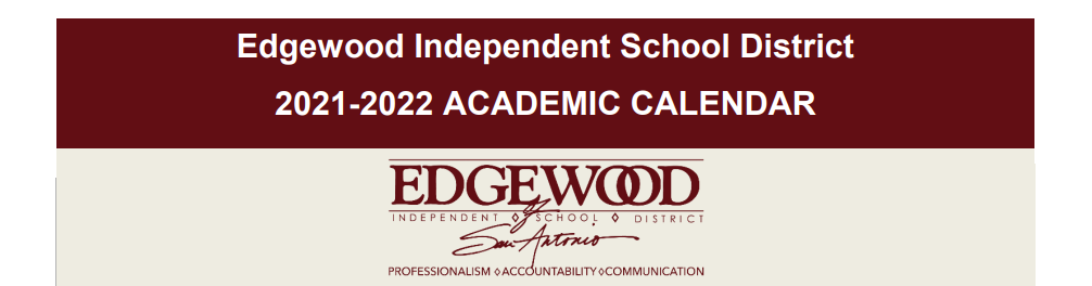 District School Academic Calendar for Edgewood Academy