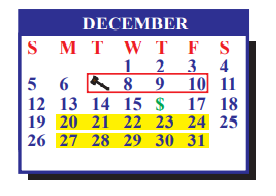 District School Academic Calendar for J J A E P for December 2021