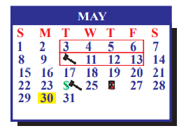 District School Academic Calendar for De La Vina Elementary for May 2022