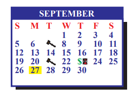 District School Academic Calendar for J J A E P for September 2021