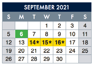 District School Academic Calendar for Barron Elementary for September 2021