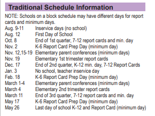 District School Academic Calendar Legend for Las Flores High School