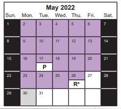 District School Academic Calendar for Monterey Trail High for May 2022