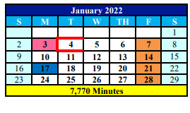 District School Academic Calendar for Elkhart Middle for January 2022