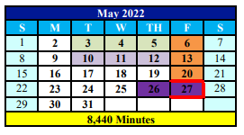District School Academic Calendar for Elkhart Elementary for May 2022