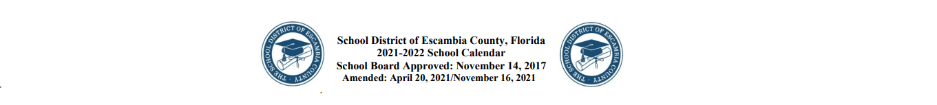 District School Academic Calendar for Escambia Bay Marine Institute