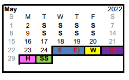 District School Academic Calendar for Eustace Intermediate for May 2022