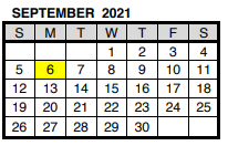 District School Academic Calendar for Dexter Elementary School for September 2021