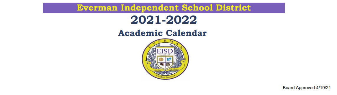 District School Academic Calendar for E Ray Elementary