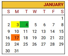 District School Academic Calendar for Fairfield Elementary for January 2022